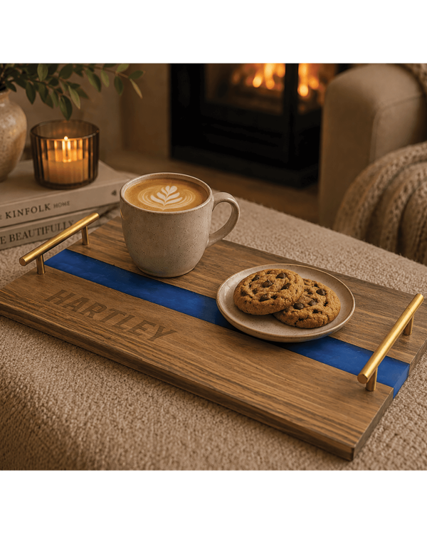 Acacia/Blue Pearl Resin Serving Boards & Coasters