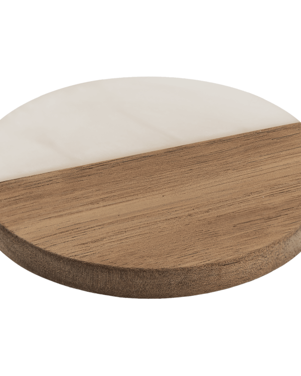 Acacia/White Pearl Resin Serving Board & Coasters view 2