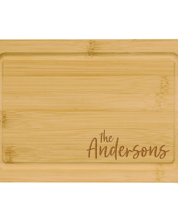 Bamboo Cutting Board with Drip Rings view 4
