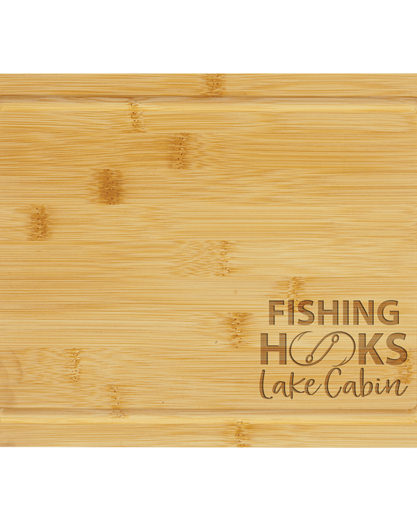 Bamboo Cutting Board with Drip Rings view 3