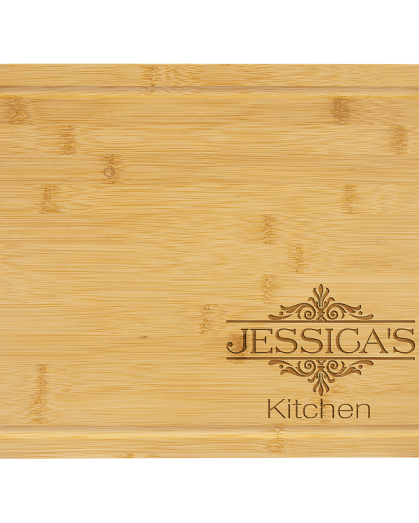 Bamboo Cutting Board with Drip Rings view 2