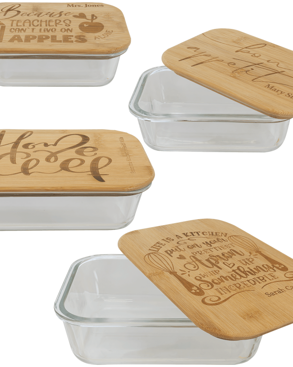 Glass Containers with Bamboo Lids