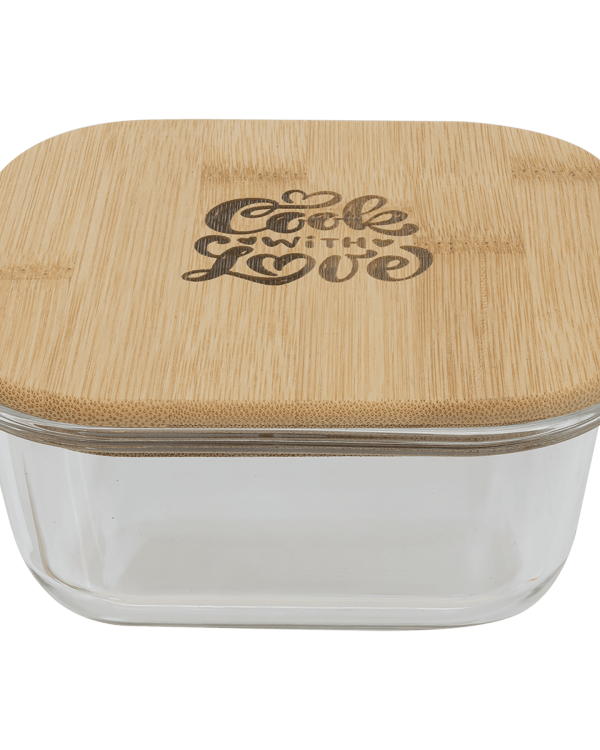 Glass Container with Bamboo Lids view 4