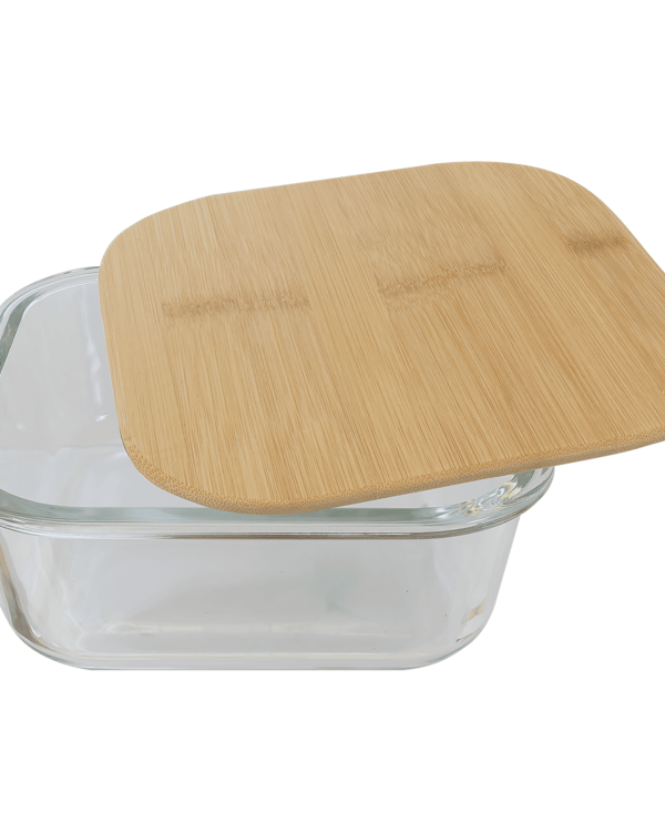 Glass Container with Bamboo Lids view 2