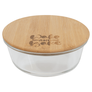 Glass Container with Bamboo Lids view 3